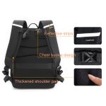 Cwatcun D132 DSLR-Kamera-Rucksack, Hartschalen-Crashproof, wasserdicht, Dekompressions-Schulter-Fototasche, 1st Generation Large Black, 2nd Generation Large Black – Bild 9