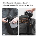 Cwatcun D132 DSLR-Kamera-Rucksack, Hartschalen-Crashproof, wasserdicht, Dekompressions-Schulter-Fototasche, 1st Generation Large Black, 2nd Generation Large Black – Bild 7