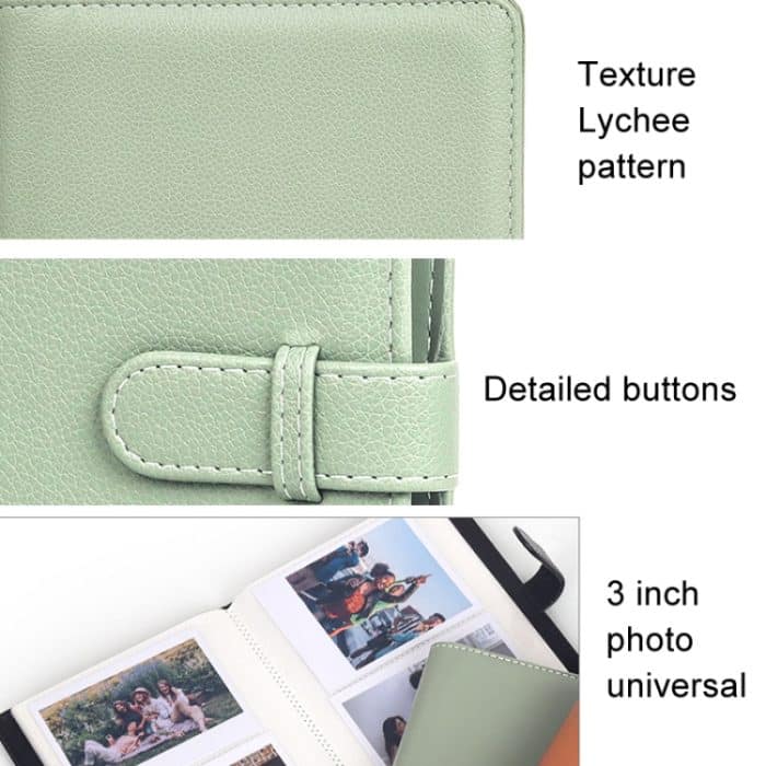 3 Zoll 80 Stück Fotoalbum mit Lychee-Druck Fotobuch Kartenalbum – Bild 6