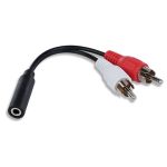 Audiokabel 3,5 mm Buchse auf 2 RCA Doppellotuskopf-Lautsprecheranschlusskabel, 3.5mm Female To 2 RCA