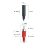 Audiokabel 3,5 mm Buchse auf 2 RCA Doppellotuskopf-Lautsprecheranschlusskabel, 3.5mm Female To 2 RCA – Bild 3