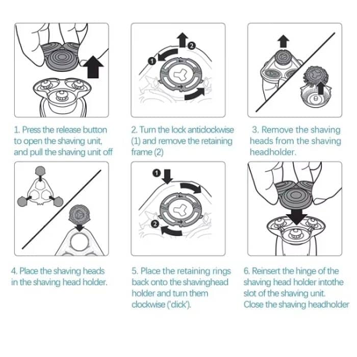 SH98 / SH71 / SH91 Ersatzköpfe für Philips Rasierer SP9860 9863 9880 9862 9861 9820 9000 – Bild 6