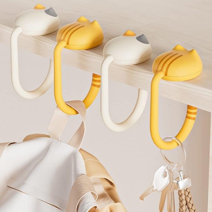 Abnehmbarer Kleiderbügelhaken für den Schreibtisch, ohne Lochung, für Schultaschen von Schülern – Bild 2