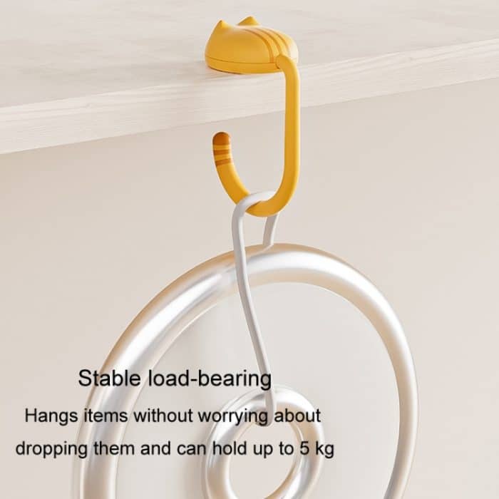 Abnehmbarer Kleiderbügelhaken für den Schreibtisch, ohne Lochung, für Schultaschen von Schülern – Bild 7