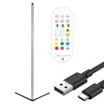 5V Bluetooth Wand Ecke Umgebungs Licht APP Fernbedienung Schlafzimmer Stehlampe, 1.42m