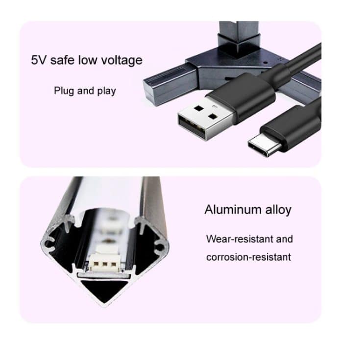 5V Bluetooth Wand Ecke Umgebungs Licht APP Fernbedienung Schlafzimmer Stehlampe, 1.42m – Bild 4