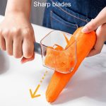 Küche Edelstahl Langen Griff Einzel Köpfe Gemüse Und Obst Schäler – Bild 7