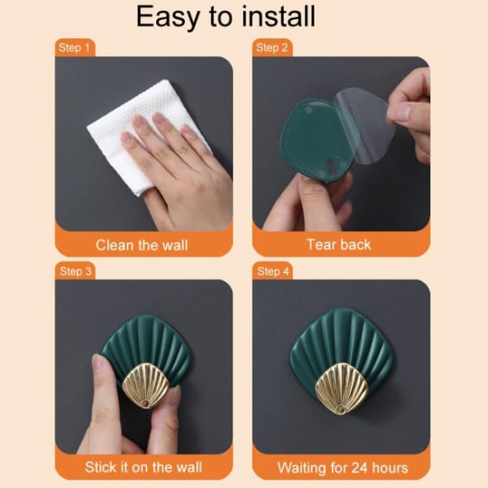 4 teile/satz Haushalt Keine-Punch Muschel Haken Bad Küche Klebrige Haken – Bild 5