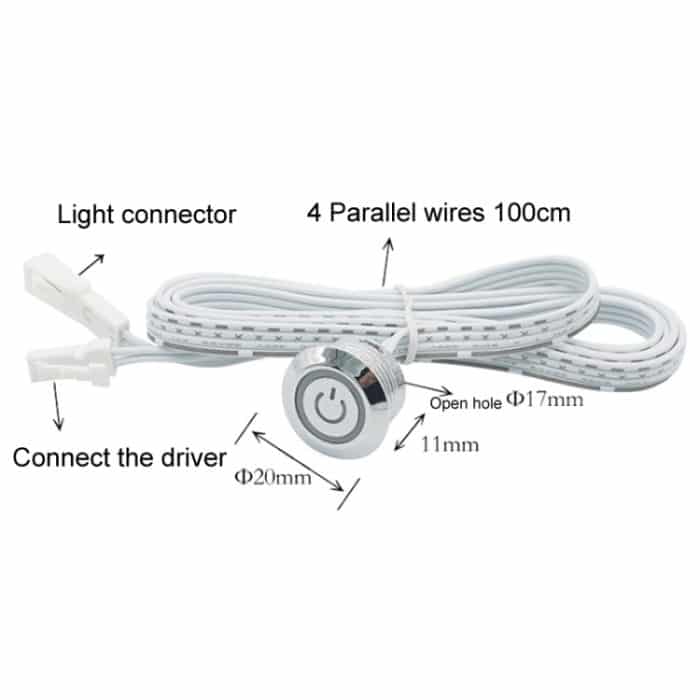 Dimmbarer taktiler Split-Control-Sensorschalter-Controller für Schrank und Schrank, Split Control – Bild 2