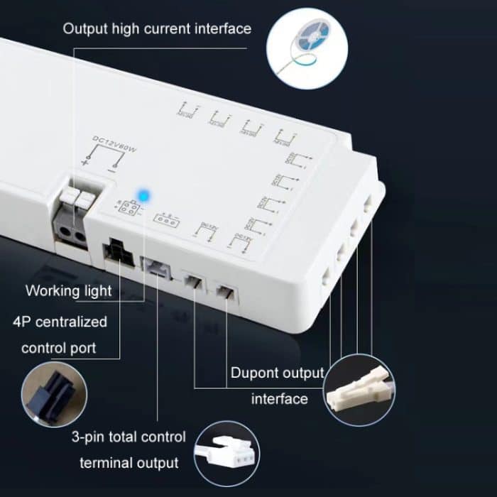 Integrierter Schrank- und Kabinett-Lichtsensorschalter-Controller, Single Door Split Control, Single Door Centralized Control, Hand Scan Split Control, Hand Scan Centralized Control – Bild 2