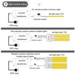 Integrierter Schrank- und Kabinett-Lichtsensorschalter-Controller, Single Door Split Control, Single Door Centralized Control, Hand Scan Split Control, Hand Scan Centralized Control – Bild 4