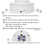 Intelligentes elektrisches Karussell mit 360 Grad rotierender Scheibe, Live-Shooting-Video-Requisiten – Bild 9