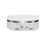 Intelligentes, buntes Licht, elektrische Geschwindigkeitsregelung, runder, um 360 Grad drehbarer Platten-Anzeigetisch, White Plug-in, White Charging