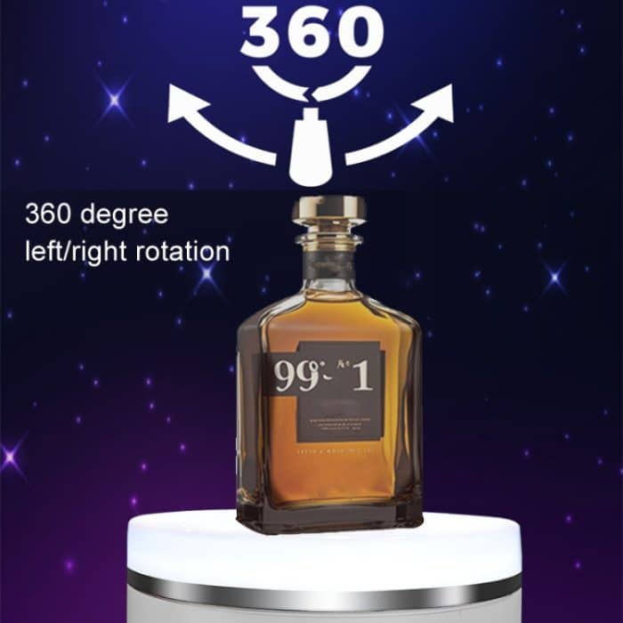 Intelligentes, buntes Licht, elektrische Geschwindigkeitsregelung, runder, um 360 Grad drehbarer Platten-Anzeigetisch, White Plug-in, White Charging – Bild 3