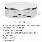 Intelligentes, buntes Licht, elektrische Geschwindigkeitsregelung, runder, um 360 Grad drehbarer Platten-Anzeigetisch, White Plug-in, White Charging – Bild 7