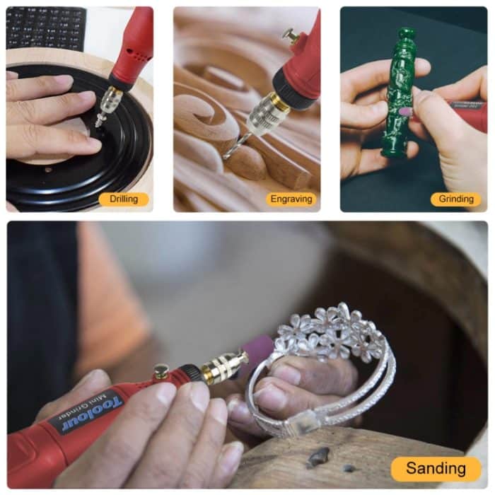 Mini Elektrische Grinder Micro Schleifen Stift DIY Kleine Carving Werkzeuge, EU Plug Red, EU Plug Green, EU Plug Gray – Bild 10