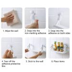 2 stücke Kleine Person Form Einfache Wand Montiert Saugnapf Regal Bad Kosmetische Lagerung – Bild 8