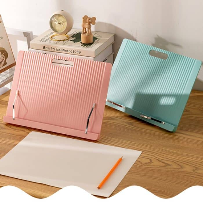 Leseständer für Schüler, Schreibtisch, verstellbar, Buchhalter, zusammenklappbarer Tablet-Ständer – Bild 2