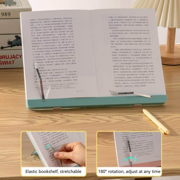 Leseständer für Schüler, Schreibtisch, verstellbar, Buchhalter, zusammenklappbarer Tablet-Ständer – Bild 4