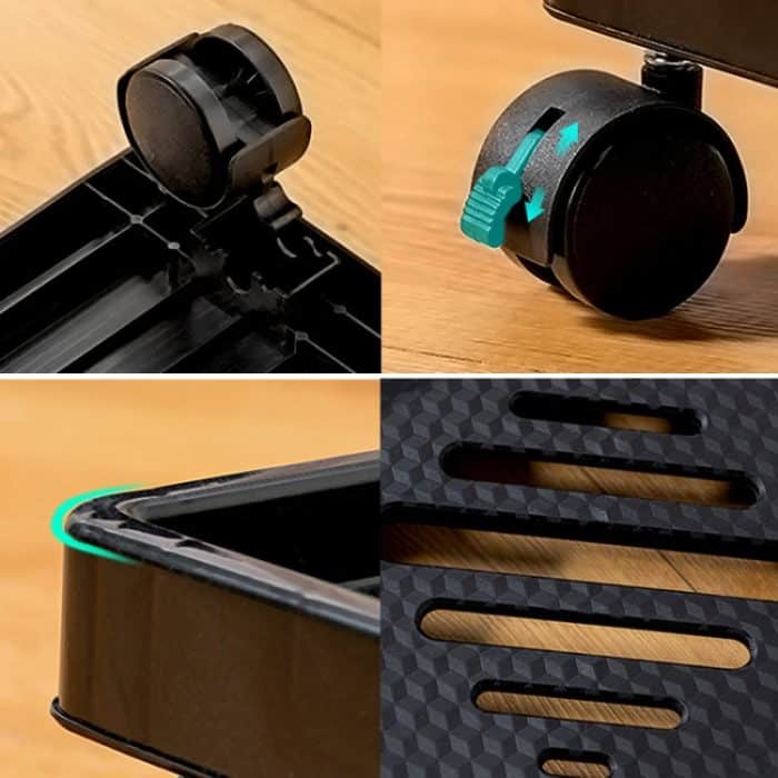 Computer-Host-Halterung, Desktop-Chassis, mobiles Tablett, Erhöhungsgestell mit Riemenscheibe, Straight Wheel, Universal Wheel, Universal Wheel + Straight Wheel – Bild 6