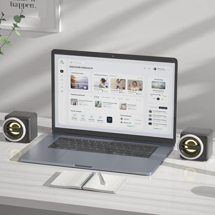 K1 Mini-Desktop-Computer Kabelgebundene Lautsprecher USB-Subwoofer-Lautsprecher, Standard Edition White, Standard Edition Black, Standard Edition Light Blue, Standard Edition Purple, Light Edition White, Light Edition Black, Light Edition Light Blue... – Bild 9