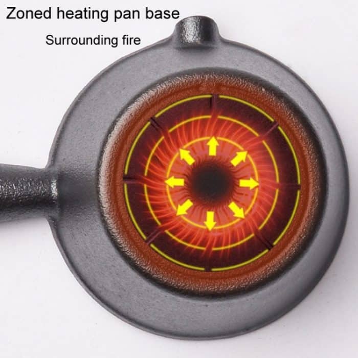 Mini Hot Oil Bratpfanne Holzgriff Gusseisen Topf Haushalt Omelettpfanne, 11x5cm, 11x6cm, 13x6cm – Bild 5