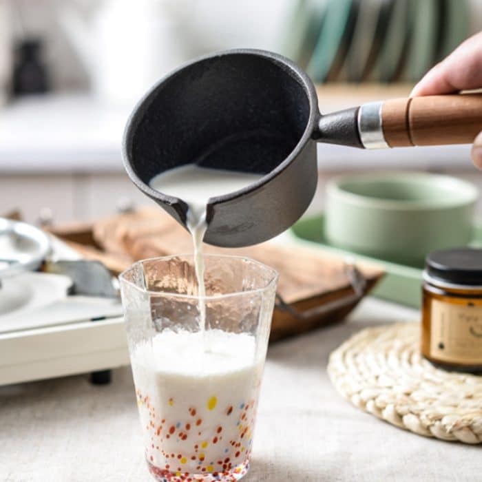 Mini Hot Oil Bratpfanne Holzgriff Gusseisen Topf Haushalt Omelettpfanne, 11x5cm, 11x6cm, 13x6cm – Bild 7