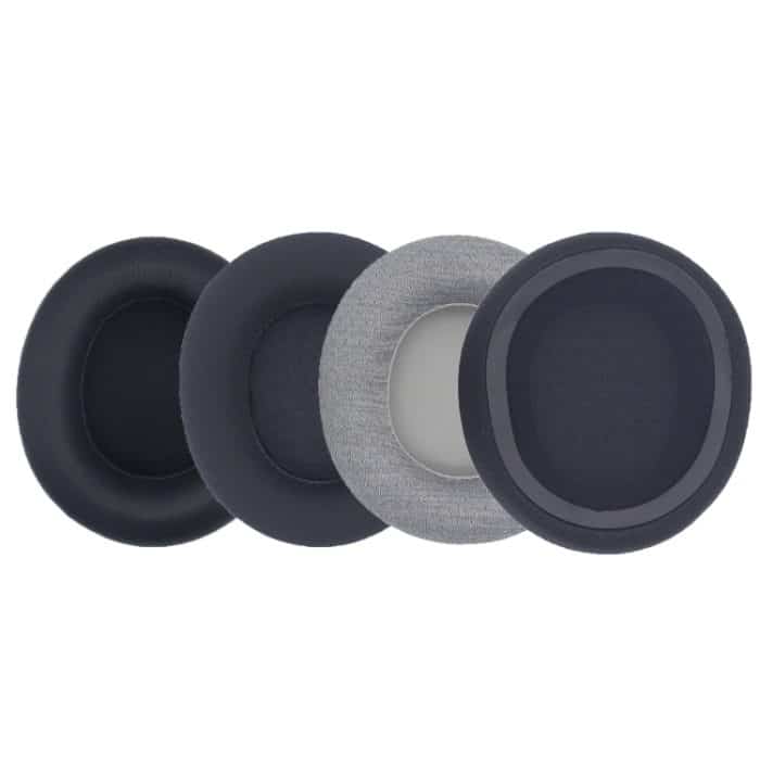 1 paar Für SteelSeries Arctis Nova 3 / 5 / 7 / Pro Verdrahtete Kopfhörer Schwamm Abdeckung, Black Leather, Black Pattern, Gray Net – Bild 2