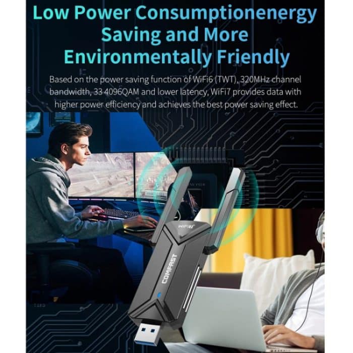 COMFAST CF-983BE WiFi7 Tri-Band 6500Mbps USB Wireless Netzwerkadapter PC Netzwerkkarte – Bild 11