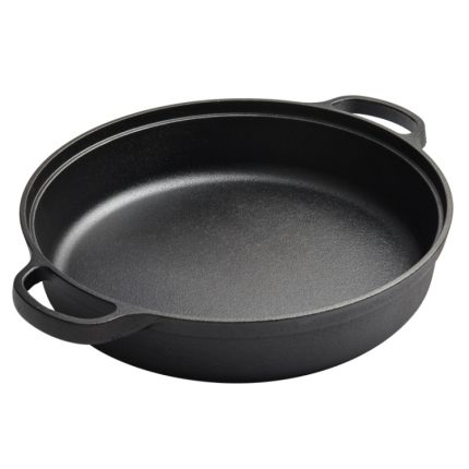 Gusseisen Kochtopf Wok Antihaft-Bratpfanne Restaurant Küche Pfanne Camping Herd, 22cm, 25cm, 29cm, 31cm, 33cm