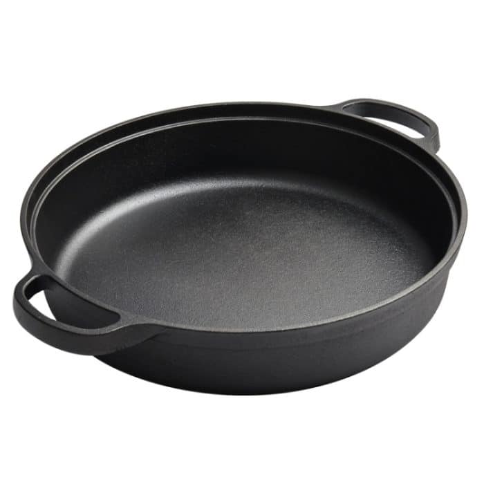 TBD0605343501.jpg Gusseisen Kochtopf Wok Antihaft-Bratpfanne Restaurant Küche Pfanne Camping Herd, 22cm, 25cm, 29cm, 31cm, 33cm – Bild 1