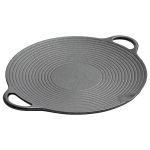 Gusseisen-Grillpfanne mit Gewinde für den Außenbereich, Antihaft-Bratpfanne, unbeschichtet, Teppanyaki-Topf, 30cm, 35cm