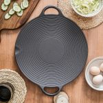 Gusseisen-Grillpfanne mit Gewinde für den Außenbereich, Antihaft-Bratpfanne, unbeschichtet, Teppanyaki-Topf, 30cm, 35cm – Bild 6