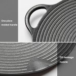 Gusseisen-Grillpfanne mit Gewinde für den Außenbereich, Antihaft-Bratpfanne, unbeschichtet, Teppanyaki-Topf, 30cm, 35cm – Bild 9