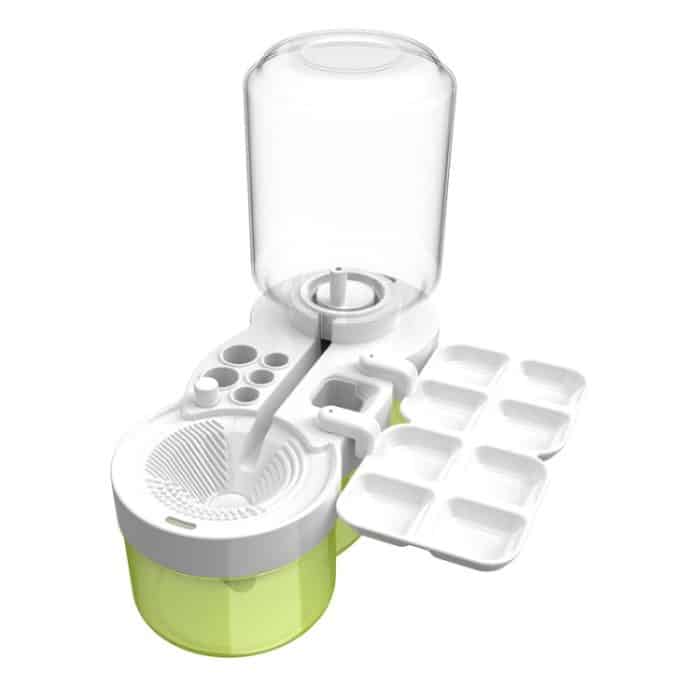 TBD0605372501A.jpg Pinselwaschgerät mit Abflussreiniger und Halter, 8 Palettenfächer – Bild 1