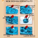 Pinselwaschgerät mit Abflussreiniger und Halter, 8 Palettenfächer – Bild 3