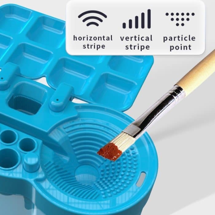 Pinselwaschgerät mit Abflussreiniger und Halter, 8 Palettenfächer – Bild 6