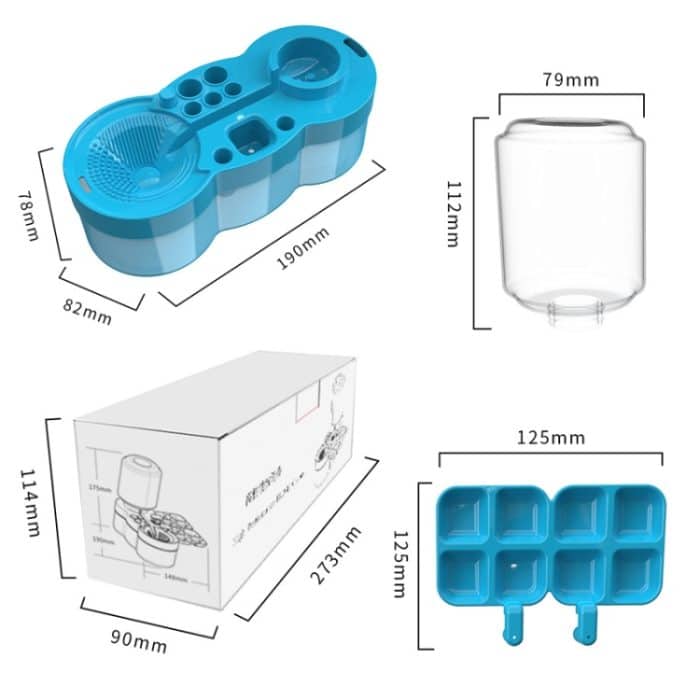 Pinselwaschgerät mit Abflussreiniger und Halter, 8 Palettenfächer – Bild 10