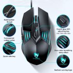 T-WOLF G560 6-Tasten Cool Breathing Light Gaming-Maus mit Kabel Mechanische Stille Büromaus – Bild 3