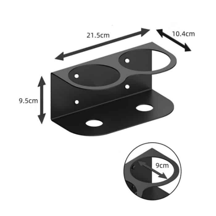 An der Wand befestigter Metalldoppelloch-Sprühdosenhalter für die Aufbewahrung von Sprühdosen in der Garage, Double Hole – Bild 3