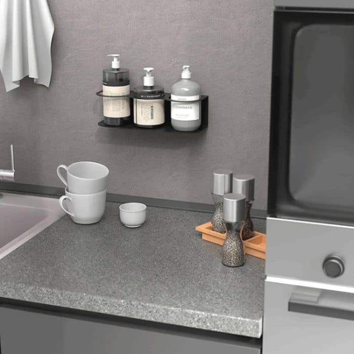 An der Wand befestigter Spraydosenhalter aus Metall mit drei Löchern für die Aufbewahrung von Spraydosen in der Garage, Three Hole – Bild 2