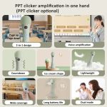 Oubai Z10 Bluetooth Drahtlose Mikrofon Stimme Megaphon Für Lehrer, Basic Version, PPT Clicker Version – Bild 3
