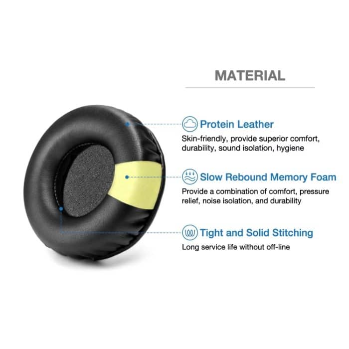 1 paar Kopfhörer Leder Schwamm Abdeckung Ohrenschützer Für Pioneer HDJ-X5 / HDJ-X7 / HDJ-X10 – Bild 5
