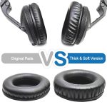 1 paar Kopfhörer Leder Schwamm Abdeckung Ohrenschützer Für Pioneer HDJ-X5 / HDJ-X7 / HDJ-X10 – Bild 6