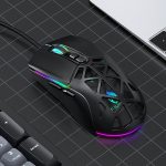 T-WOLF G520 7-Tasten RGB Marquee Honeycomb Hollow Gaming-Maus mit Kabel