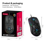 T-WOLF G520 7-Tasten RGB Marquee Honeycomb Hollow Gaming-Maus mit Kabel – Bild 3