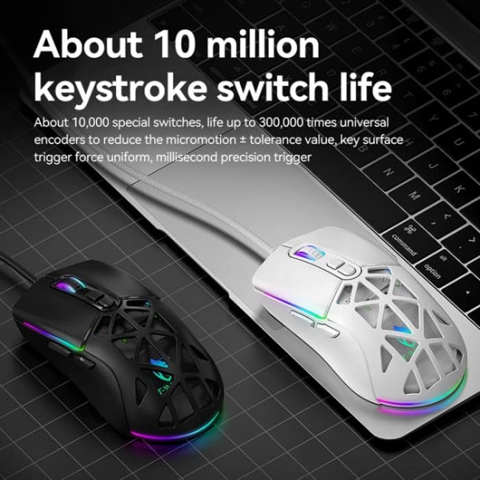 T-WOLF G520 7-Tasten RGB Marquee Honeycomb Hollow Gaming-Maus mit Kabel – Bild 9