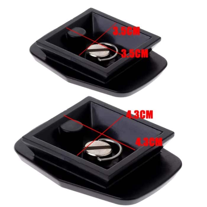 Stativkopf-Schnellwechselplatte für WeiFeng WT3730 3750 3770/YUNTENG 590 600 668 688 690/Sony D680 D580 VCT-50AV, 4.3cm, 3.5cm – Bild 3