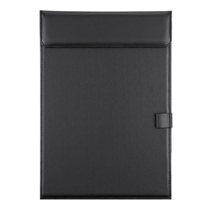 Leder A4 Meeting Clip Pad Business Office Dokument Clip Board Haftnotiz Clip Schreibblock – Bild 1