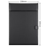 Leder A4 Meeting Clip Pad Business Office Dokument Clip Board Haftnotiz Clip Schreibblock – Bild 3